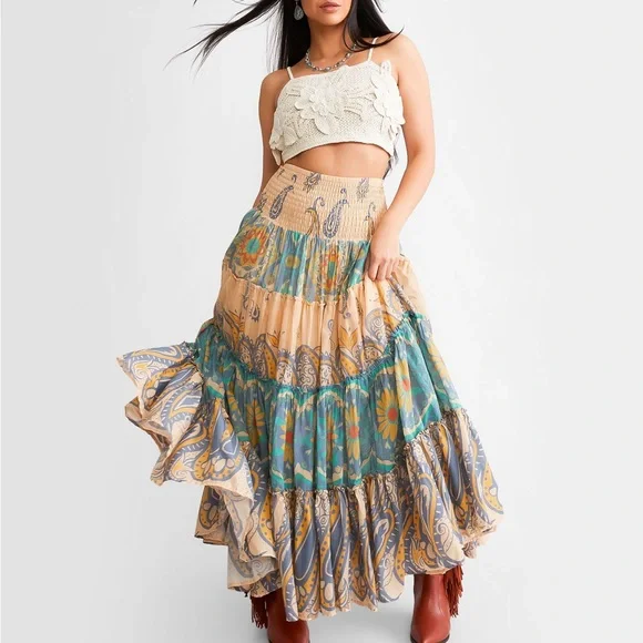 Free People Super Thrills Convertible Maxi
Skirt Sz XS - Picture 5 of 6